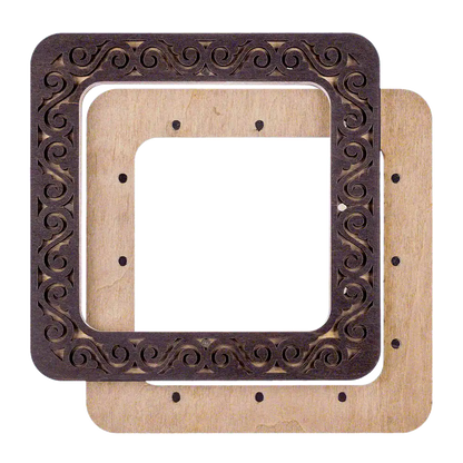 Magnetic Embroidery Hoop - Wooden Cross Stitch Hoop (10x10cm) Wonderland Crafts Hoops - HobbyJobby