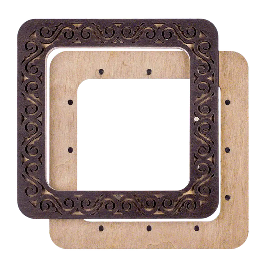 Magnetic Embroidery Hoop - Wooden Cross Stitch Hoop (10x10cm) Wonderland Crafts Hoops - HobbyJobby