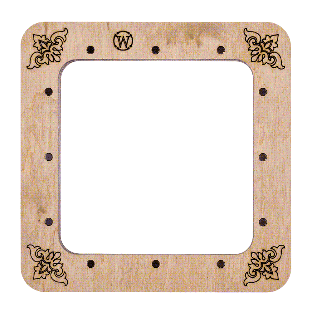 Magnetic Embroidery Hoop - Wooden Cross Stitch Hoop (10x10cm) Wonderland Crafts Hoops - HobbyJobby