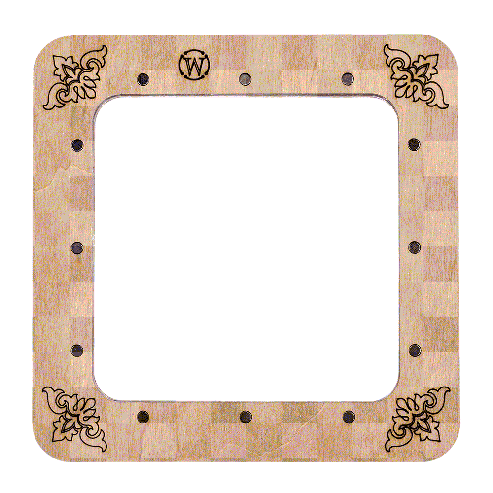 Magnetic Embroidery Hoop - Wooden Cross Stitch Hoop (10x10cm) Wonderland Crafts Hoops - HobbyJobby