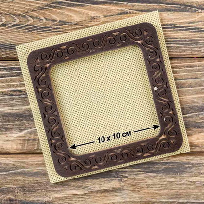 Magnetic Embroidery Hoop - Wooden Cross Stitch Hoop (10x10cm) Wonderland Crafts Hoops - HobbyJobby
