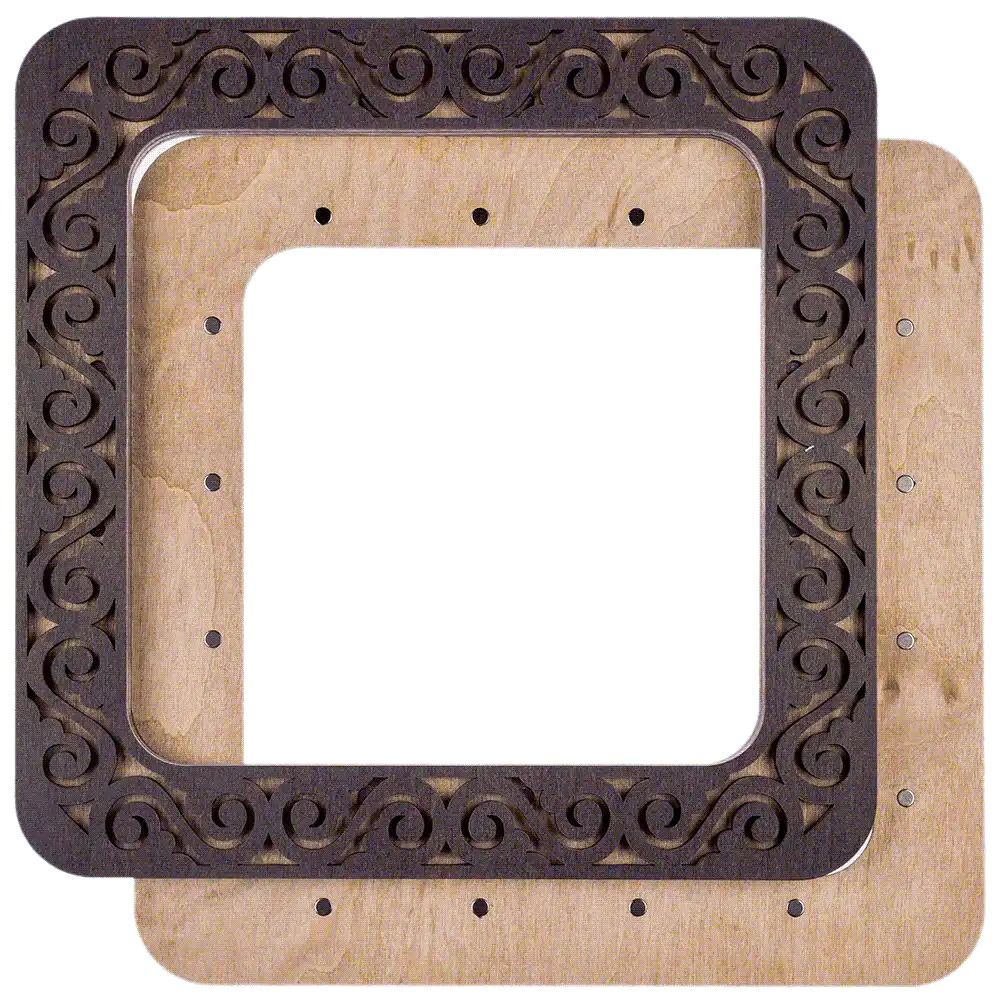 Magnetic Embroidery Hoop - Wooden Cross Stitch Hoop (14 x 14cm) Wonderland Crafts Hoops - HobbyJobby