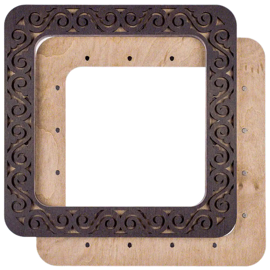Magnetic Embroidery Hoop - Wooden Cross Stitch Hoop (14 x 14cm) Wonderland Crafts Hoops - HobbyJobby