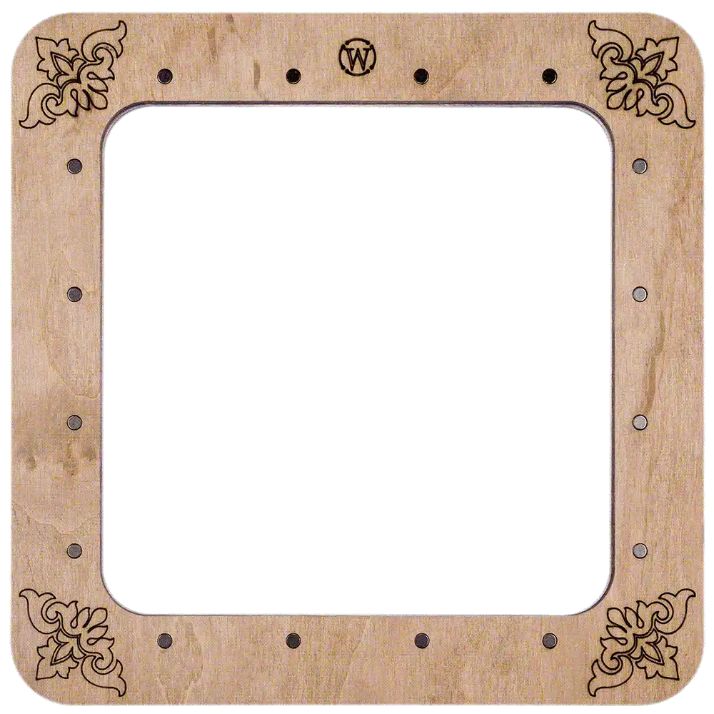 Magnetic Embroidery Hoop - Wooden Cross Stitch Hoop (14 x 14cm) Wonderland Crafts Hoops - HobbyJobby