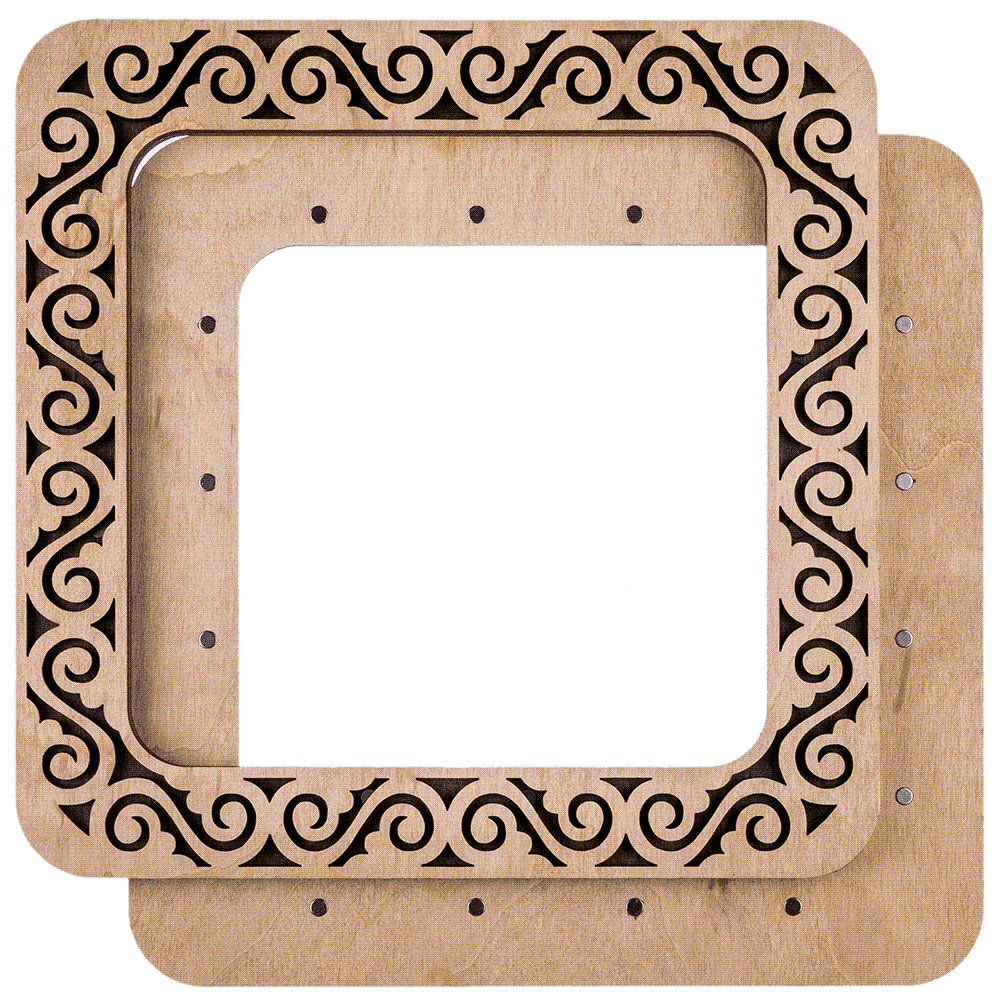 Magnetic Embroidery Hoop - Wooden Cross Stitch Hoop (14x14cm) Wonderland Crafts Hoops - HobbyJobby