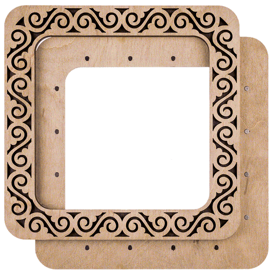 Magnetic Embroidery Hoop - Wooden Cross Stitch Hoop (14x14cm) Wonderland Crafts Hoops - HobbyJobby