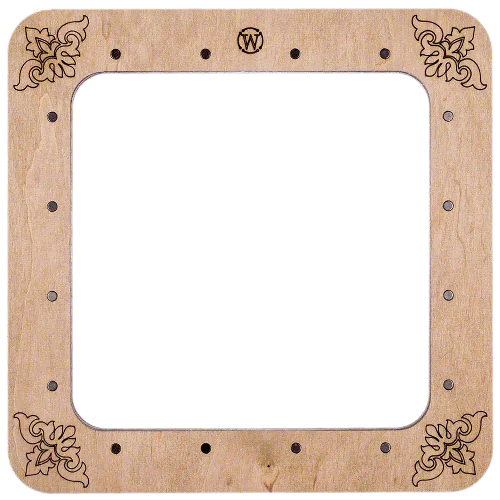 Magnetic Embroidery Hoop - Wooden Cross Stitch Hoop (14x14cm) Wonderland Crafts Hoops - HobbyJobby
