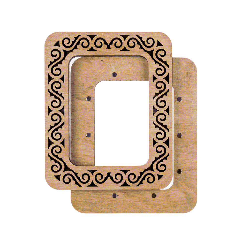 Magnetic Embroidery Hoop - Wooden Cross Stitch Hoop (6.5 x 9cm) Wonderland Crafts Hoops - HobbyJobby