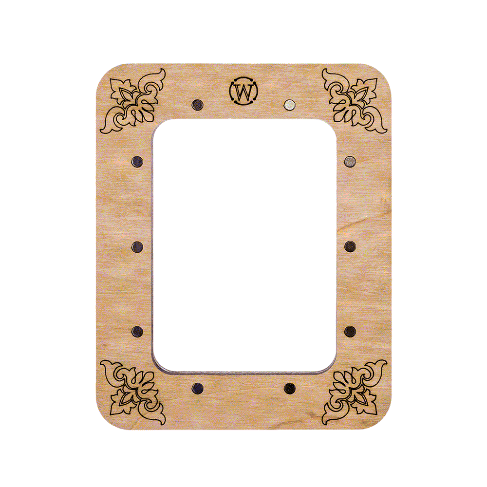Magnetic Embroidery Hoop - Wooden Cross Stitch Hoop (6.5 x 9cm) Wonderland Crafts Hoops - HobbyJobby
