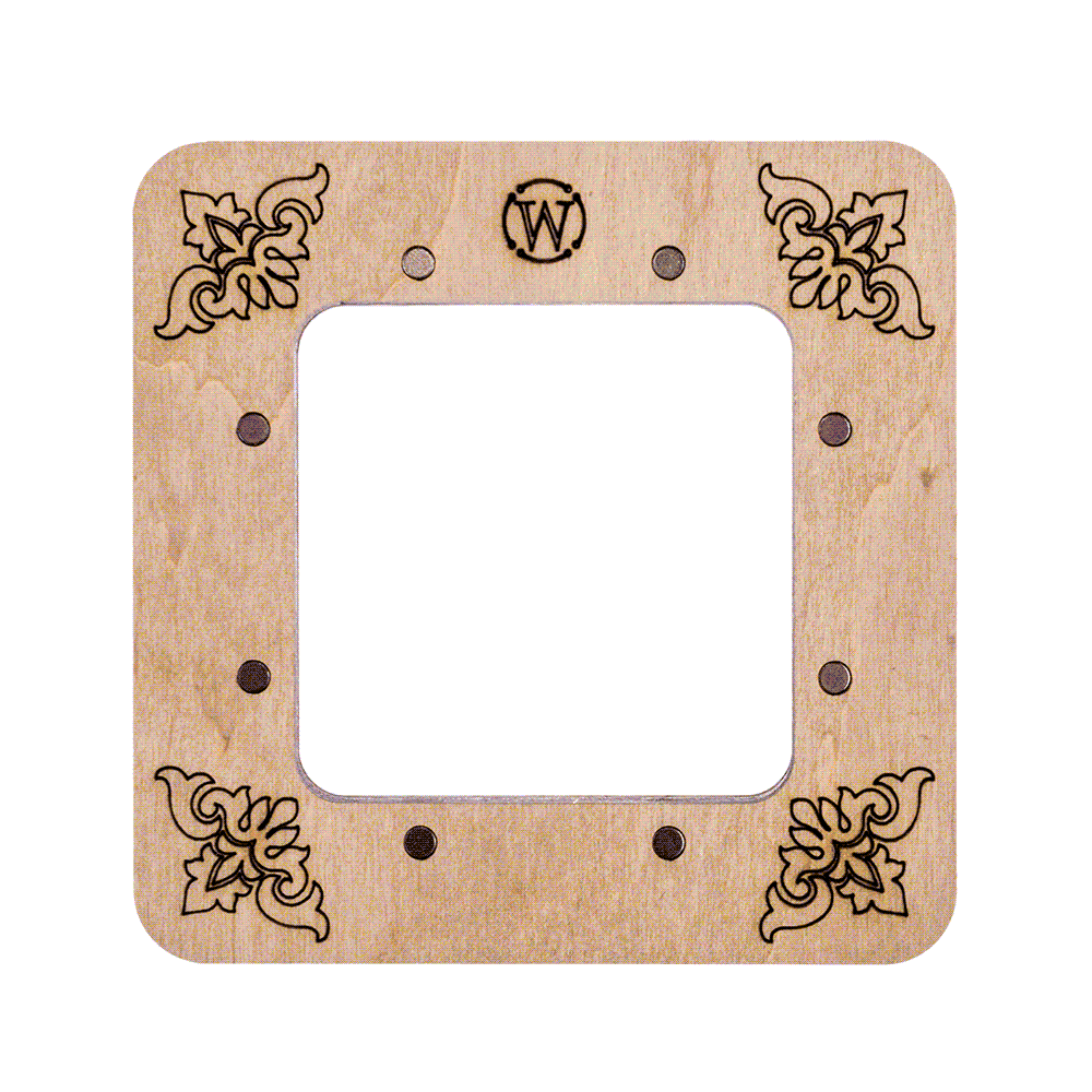 Magnetic Embroidery Hoop - Wooden Cross Stitch Hoop (6x6cm) Wonderland Crafts Hoops - HobbyJobby