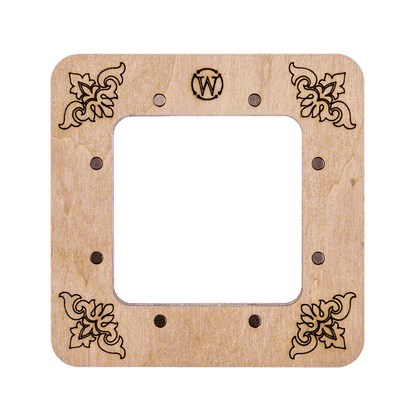 Magnetic Embroidery Hoop - Wooden Cross Stitch Hoop (6x6cm) Wonderland Crafts Hoops - HobbyJobby