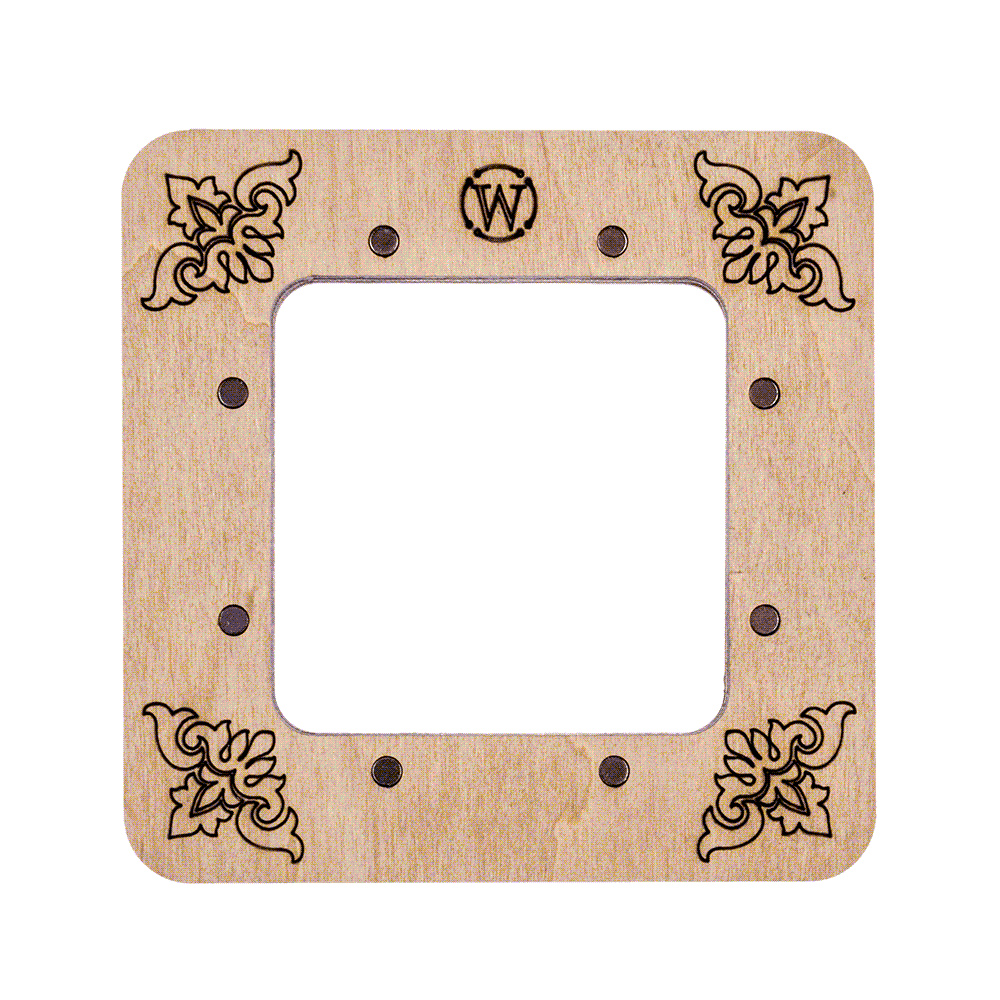 Magnetic Embroidery Hoop - Wooden Cross Stitch Hoop (6x6cm) Wonderland Crafts Hoops - HobbyJobby