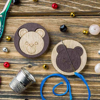 Magnetic Needle Holder - Wooden Needle Minder Wonderland Crafts Needle Minders - HobbyJobby