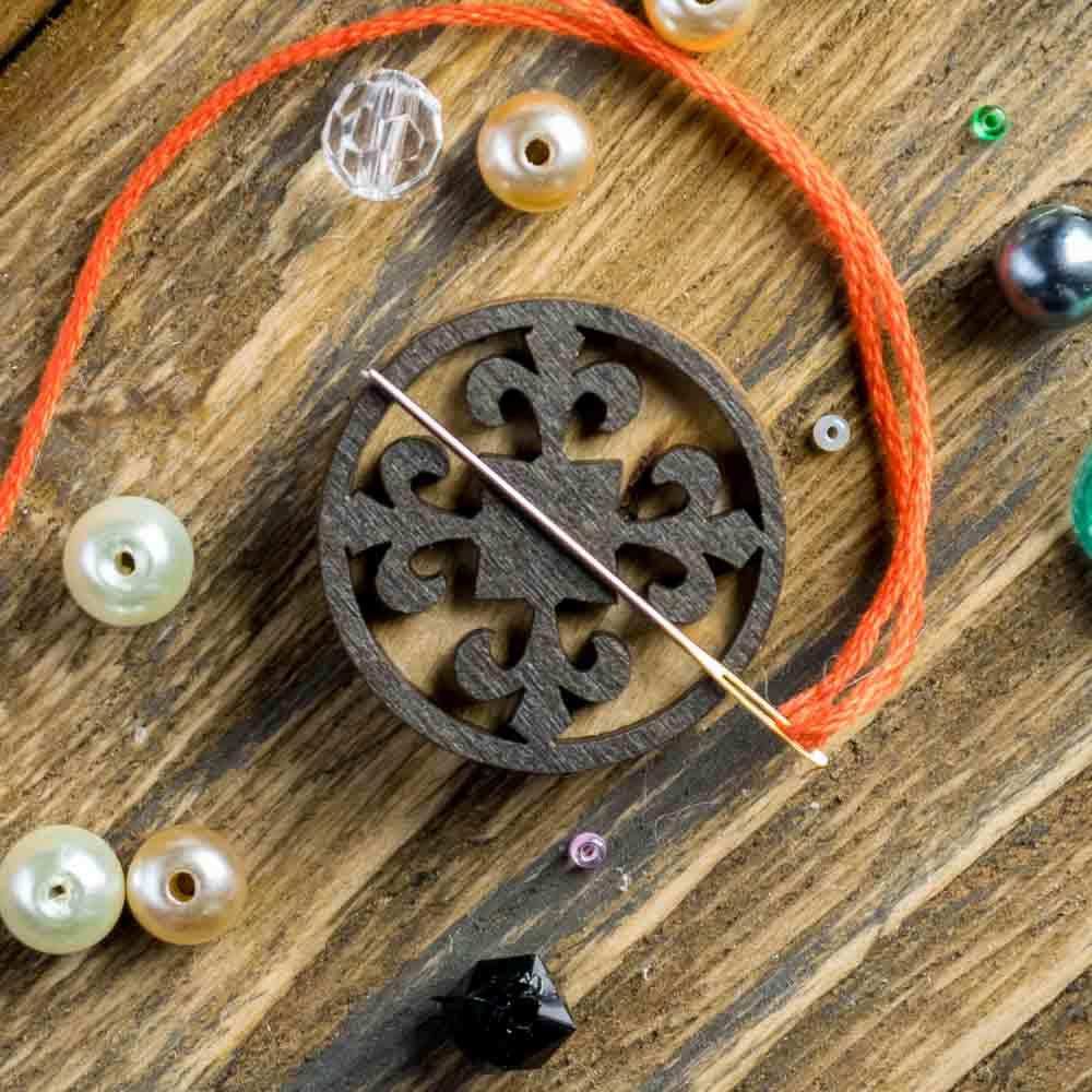 Magnetic Needle Holder - Wooden Needle Minder Wonderland Crafts Needle Minders - HobbyJobby