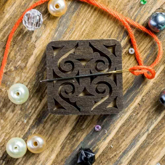 Magnetic Needle Holder - Wooden Needle Minder Wonderland Crafts Needle Minders - HobbyJobby