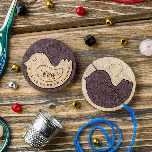 Magnetic Needle Holder - Wooden Needle Minder Wonderland Crafts Needle Minders - HobbyJobby