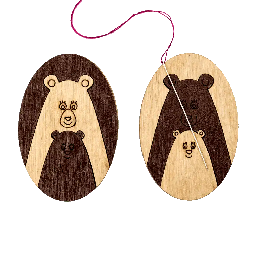 Magnetic Needle Holder - Wooden Needle Minder Wonderland Crafts Needle Minders - HobbyJobby