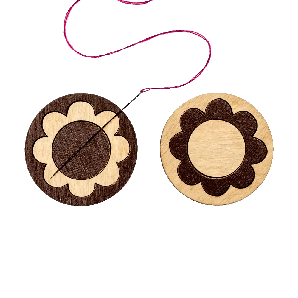 Magnetic Needle Holder - Wooden Needle Minder Wonderland Crafts Needle Minders - HobbyJobby