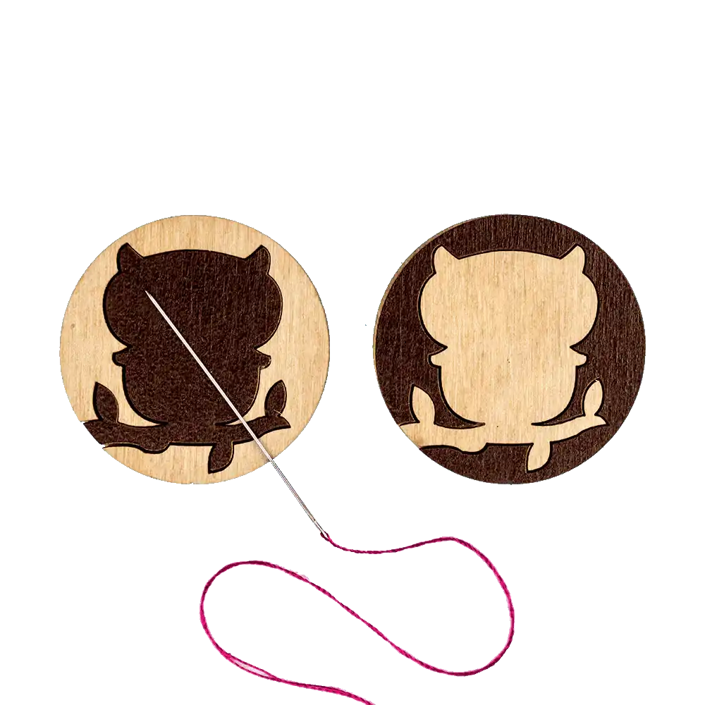 Magnetic Needle Holder - Wooden Needle Minder Wonderland Crafts Needle Minders - HobbyJobby