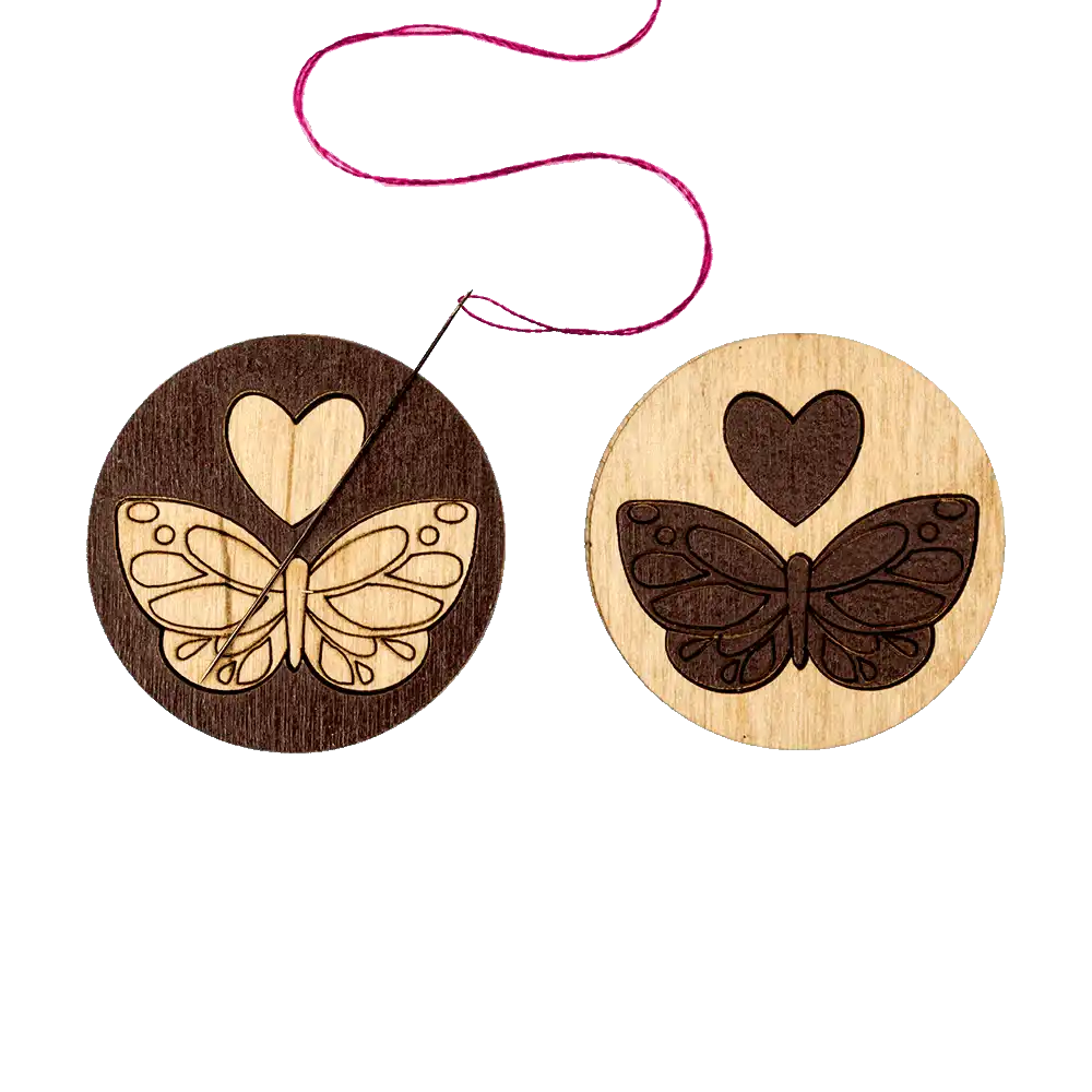 Magnetic Needle Holder - Wooden Needle Minder Wonderland Crafts Needle Minders - HobbyJobby