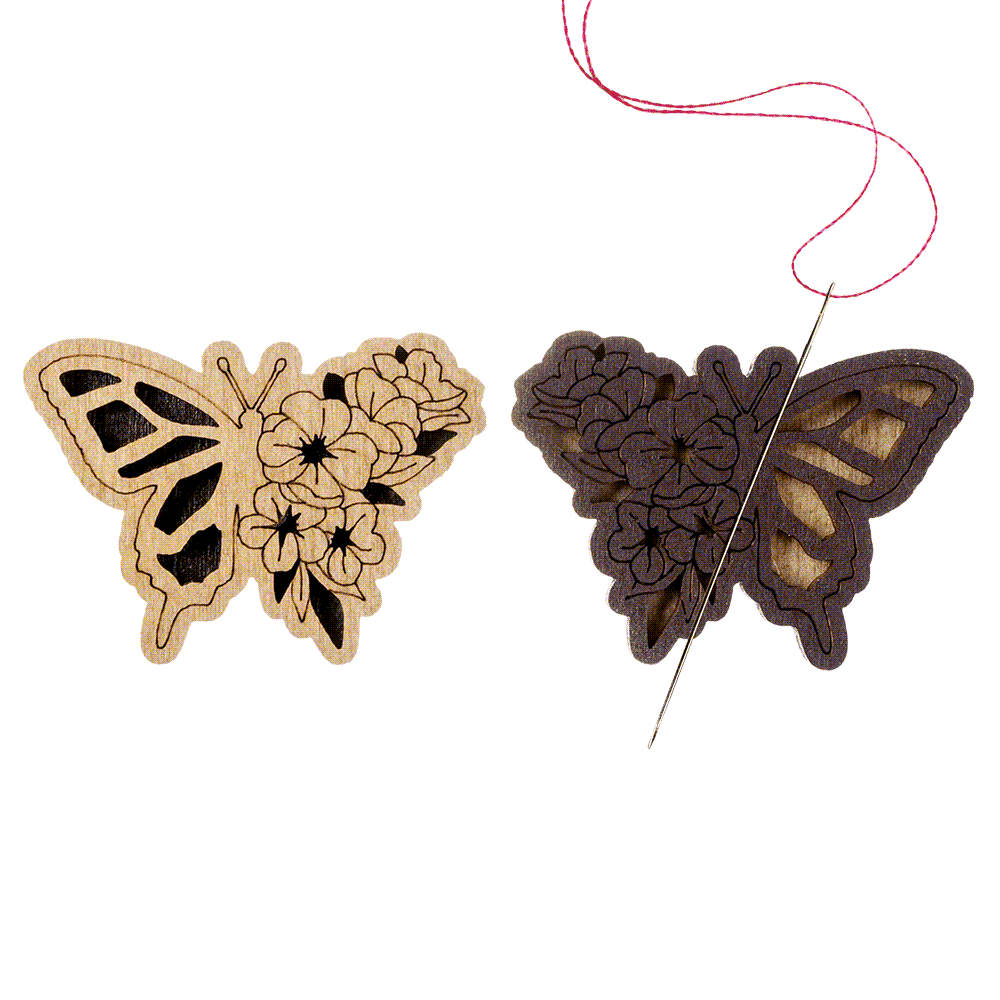 Magnetic Needle Holder - Wooden Needle Minder Wonderland Crafts Needle Minders - HobbyJobby