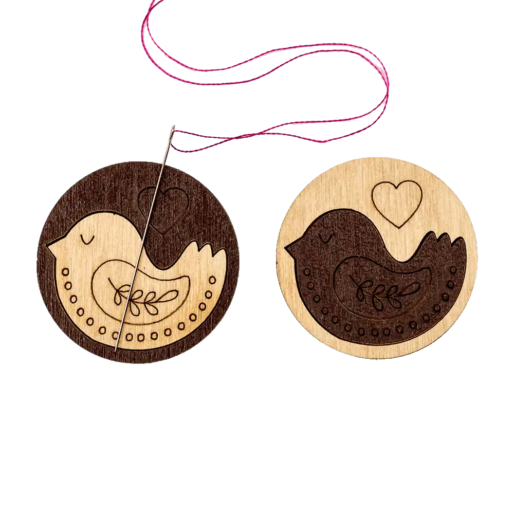 Magnetic Needle Holder - Wooden Needle Minder Wonderland Crafts Needle Minders - HobbyJobby