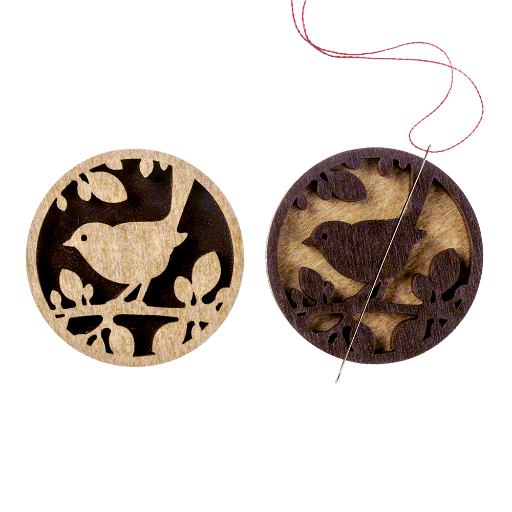Magnetic Needle Holder - Wooden Needle Minder Wonderland Crafts Needle Minders - HobbyJobby