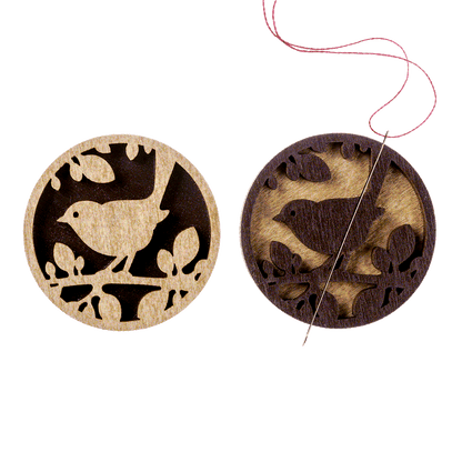 Magnetic Needle Holder - Wooden Needle Minder Wonderland Crafts Needle Minders - HobbyJobby