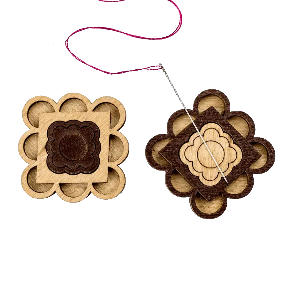 Magnetic Needle Holder - Wooden Needle Minder Wonderland Crafts Needle Minders - HobbyJobby