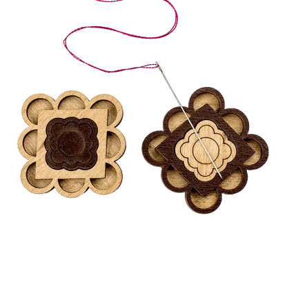 Magnetic Needle Holder - Wooden Needle Minder Wonderland Crafts Needle Minders - HobbyJobby