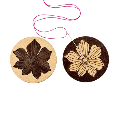 Magnetic Needle Holder - Wooden Needle Minder Wonderland Crafts Needle Minders - HobbyJobby