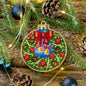 Wooden Cross-Stitch Kit – “Christmas Ornament – Bells” FLW-003