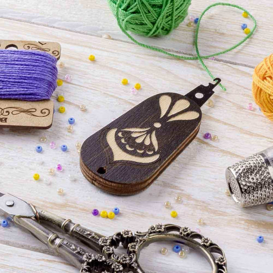 Needle Threader - Wooden Needle Threader Wonderland Crafts Needle Threaders - HobbyJobby