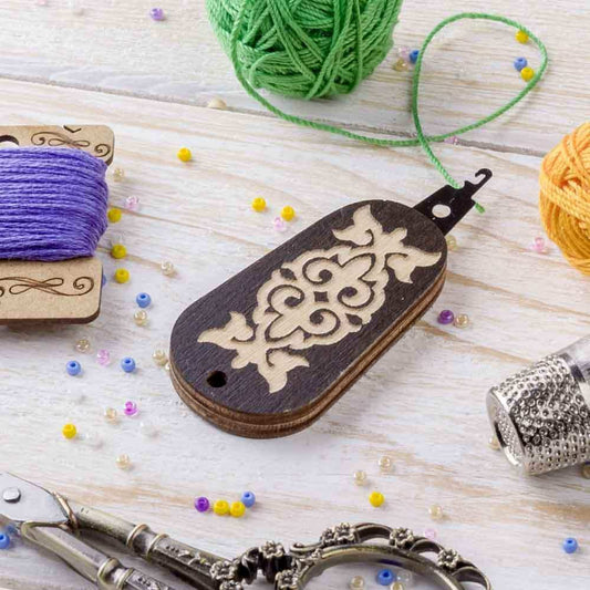 Needle Threader - Wooden Needle Threader Wonderland Crafts Needle Threaders - HobbyJobby