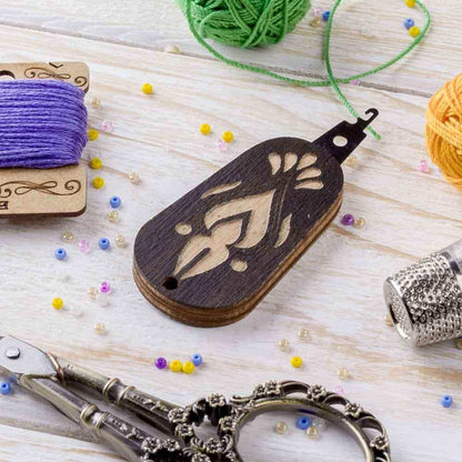 Needle Threader - Wooden Needle Threader Wonderland Crafts Needle Threaders - HobbyJobby