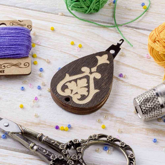 Needle Threader - Wooden Needle Threader Wonderland Crafts Needle Threaders - HobbyJobby