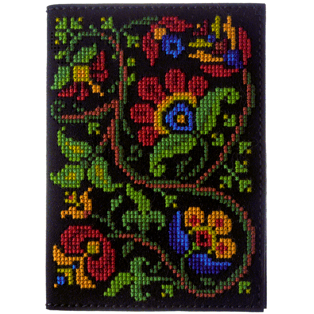 Passport Cover Needlecraft Kit - Cross Stitch Kits on Leather Wonderland Crafts Passport Cover Kits - HobbyJobby