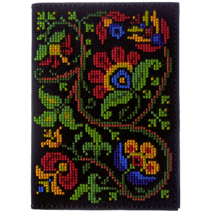 Passport Cover Needlecraft Kit - Cross Stitch Kits on Leather Wonderland Crafts Passport Cover Kits - HobbyJobby