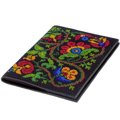Passport Cover Needlecraft Kit - Cross Stitch Kits on Leather Wonderland Crafts Passport Cover Kits - HobbyJobby
