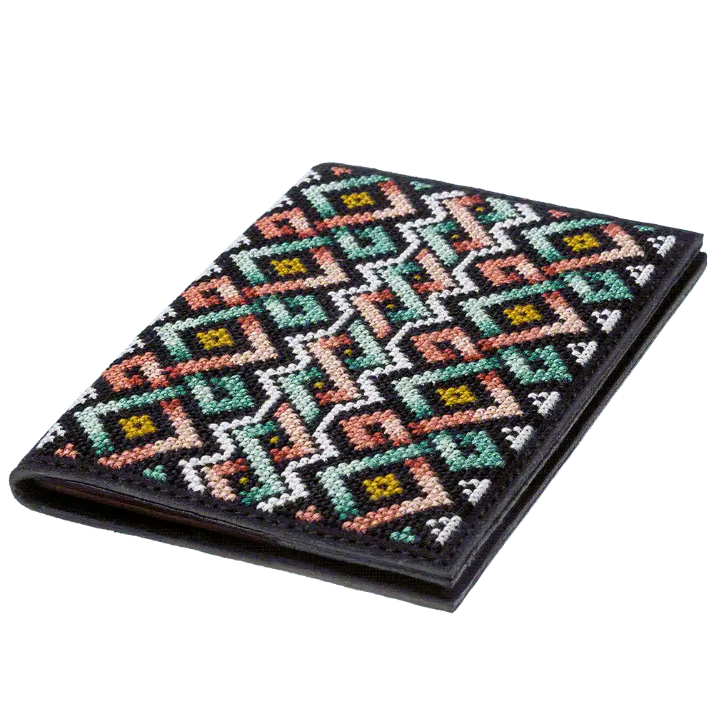 Passport Cover Needlecraft Kit - Cross Stitch Kits on Leather Wonderland Crafts Passport Cover Kits - HobbyJobby