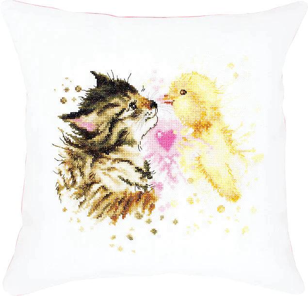 Pillow Cross Stitch Kit Luca-S - Cat, PB136 Cushion Kits - HobbyJobby