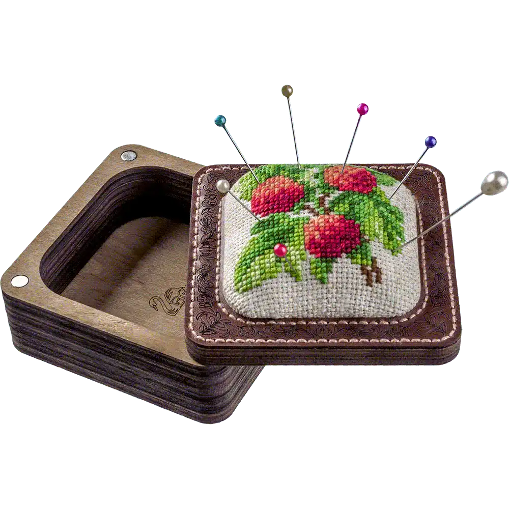 Pin Cushion Kit - Needlecraft Storage Box - Needle Storage Pin Wonderland Crafts Pin Cushions - HobbyJobby