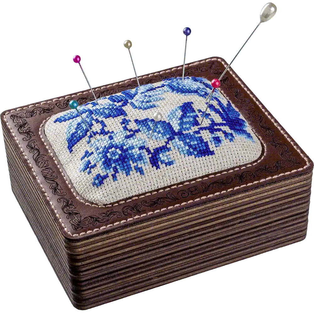 Pin Cushion Kit - Needlecraft Storage Box - Needle Storage Pin Wonderland Crafts Pin Cushions - HobbyJobby