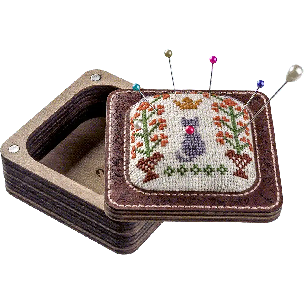 Pin Cushion Kit - Needlecraft Storage Box - Needle Storage Pin Wonderland Crafts Pin Cushions - HobbyJobby