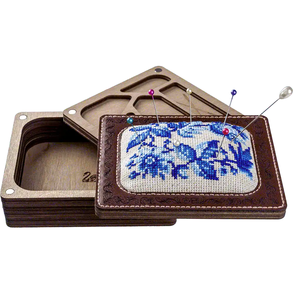 Pin Cushion Kit - Needlecraft Storage Box - Needle Storage Pin Wonderland Crafts Pin Cushions - HobbyJobby