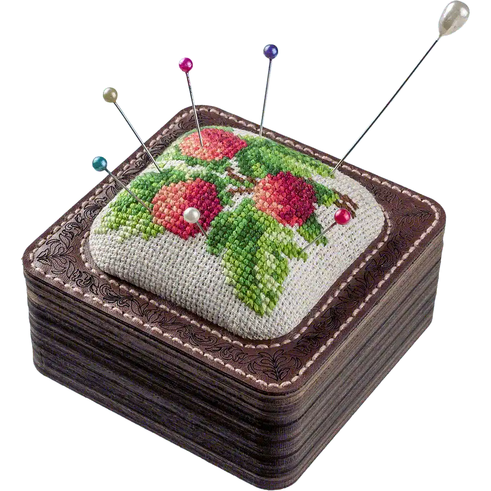 Pin Cushion Kit - Needlecraft Storage Box - Needle Storage Pin Wonderland Crafts Pin Cushions - HobbyJobby