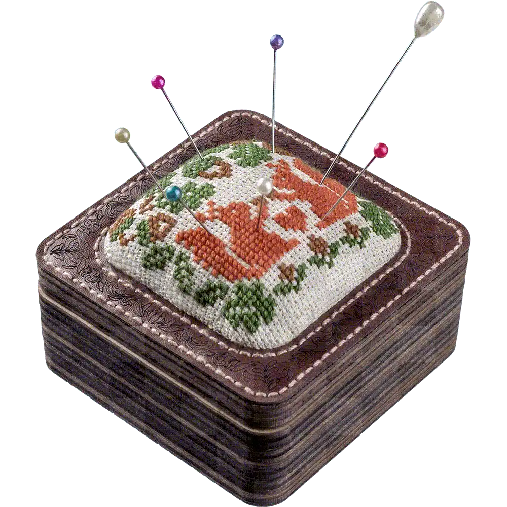 Pin Cushion Kit - Needlecraft Storage Box - Needle Storage Pin Wonderland Crafts Pin Cushions - HobbyJobby