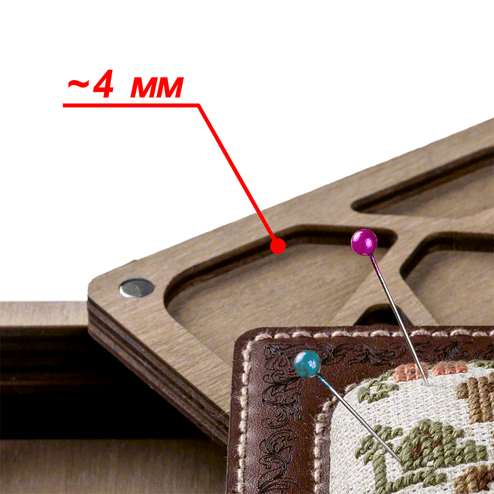 Pin Cushion Kit - Needlecraft Storage Box - Needle Storage Pin Wonderland Crafts Pin Cushions - HobbyJobby