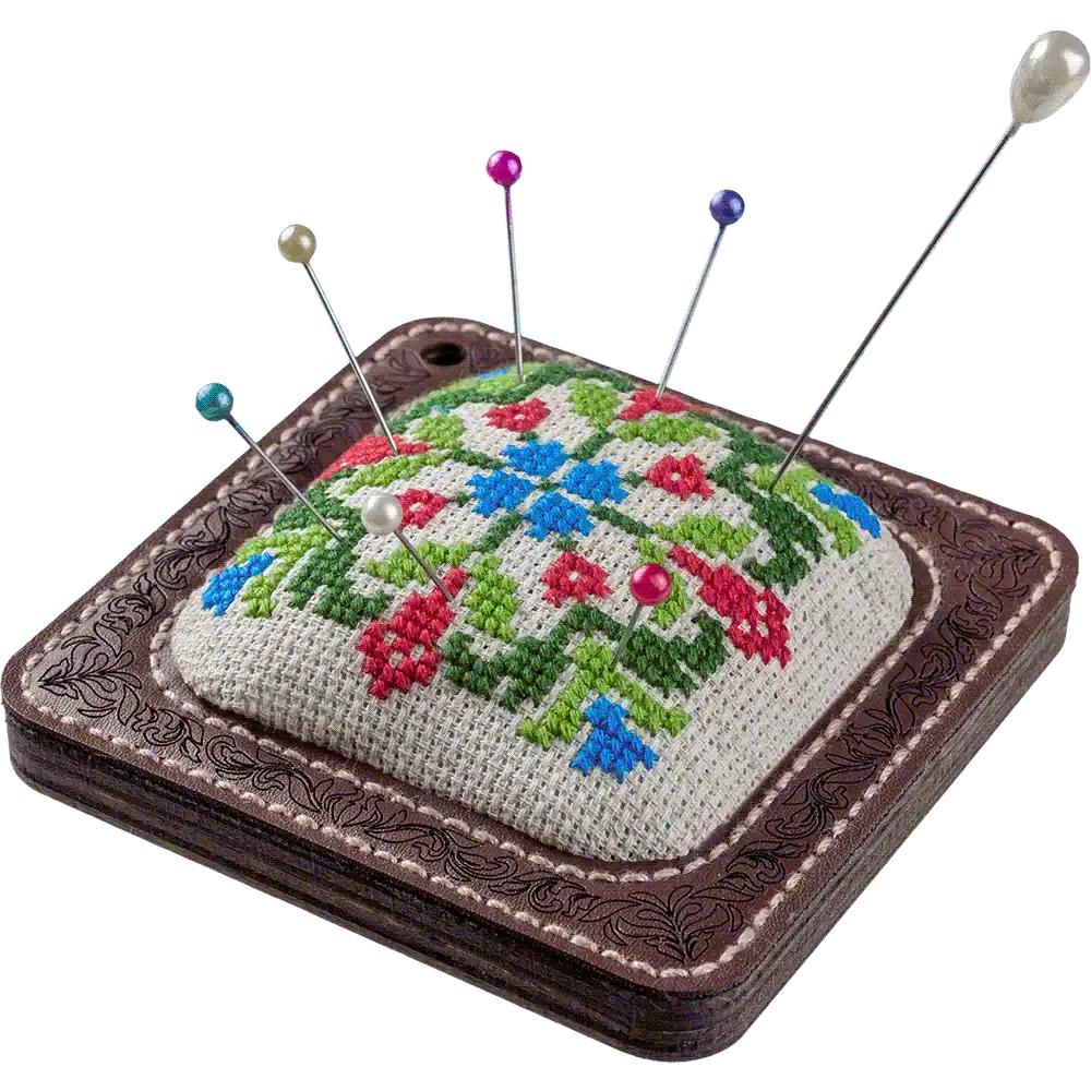 Pin Cushion Needlecraft Kit - Needle Storage Pin Wonderland Crafts Pin Cushions - HobbyJobby