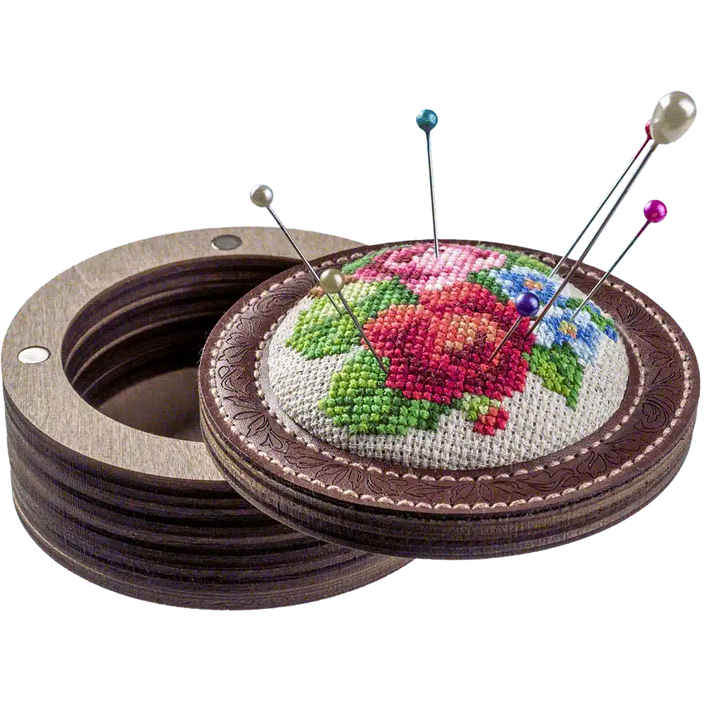 Pin Cushion Needlecraft Kit - Needle Storage Pin Wonderland Crafts Pin Cushions - HobbyJobby
